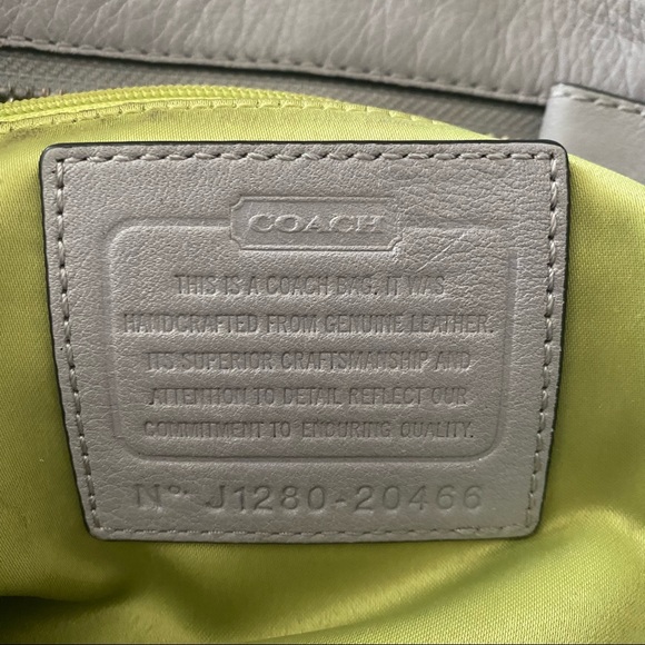 Coach Madison Leather Grey Purse - J1280-20466 - Picture 6 of 6